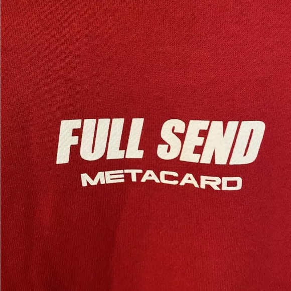 Full Send Metacard Red Short Sleeve T-Shirt!! NEW!!❤️👕 - Picture 2 of 3